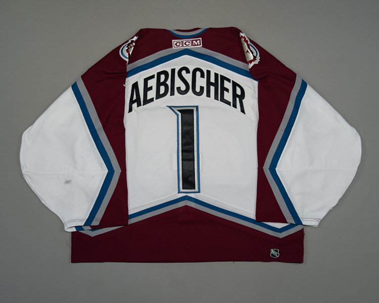 Colorado Avalanche game worn David Aebischer jersey Colorado Avalanche game worn David Aebischer jersey