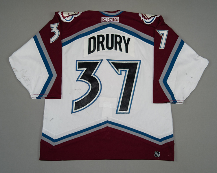 Colorado Avalanche game worn Chris Drury jersey Colorado Avalanche game worn Chris Drury jersey