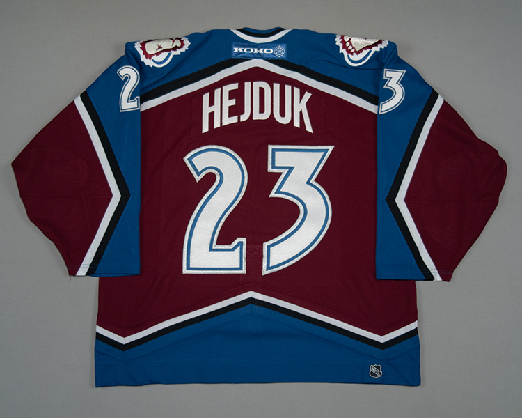 Colorado Avalanche game worn Milan Hejduk jersey Colorado Avalanche game worn Milan Hejduk jersey