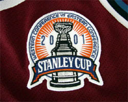 Colorado Avalanche 2000-2001 game worn tagging Colorado Avalanche 2000-2001 game worn tagging