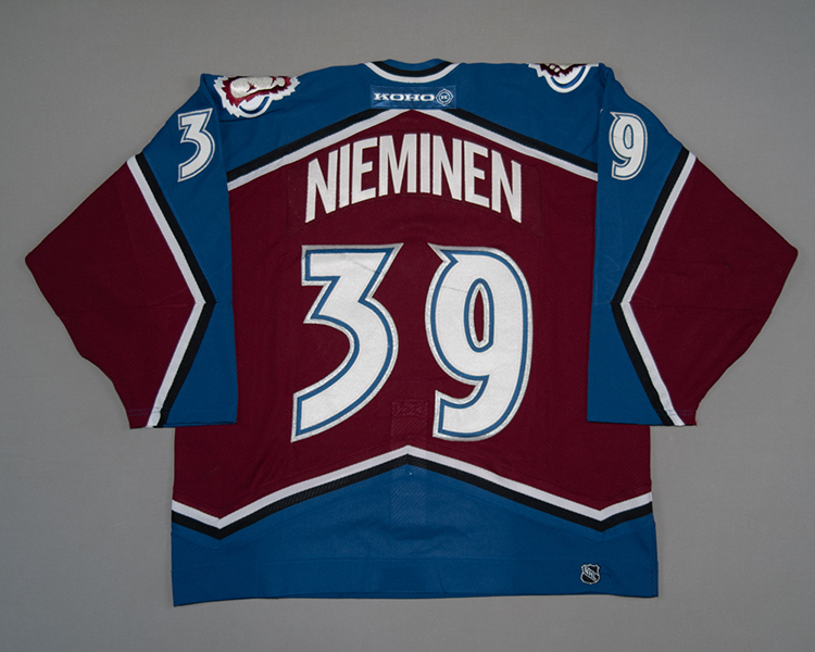 Colorado Avalanche game worn Ville Nieminen jersey Colorado Avalanche game worn Ville Nieminen jersey
