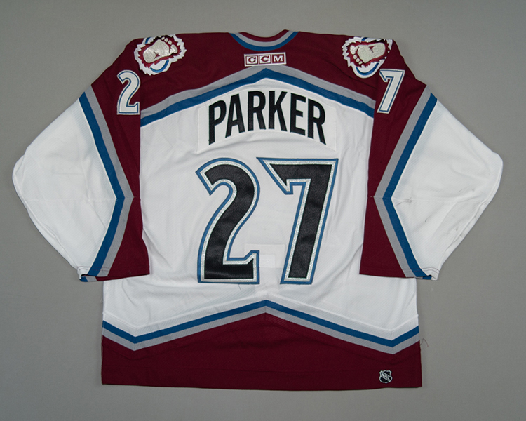 Colorado Avalanche game worn Scott Parker jersey Colorado Avalanche game worn Scott Parker jersey