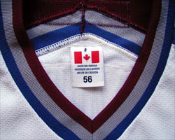 Colorado Avalanche 2001-2002 game worn tagging Colorado Avalanche 2001-2002 game worn tagging