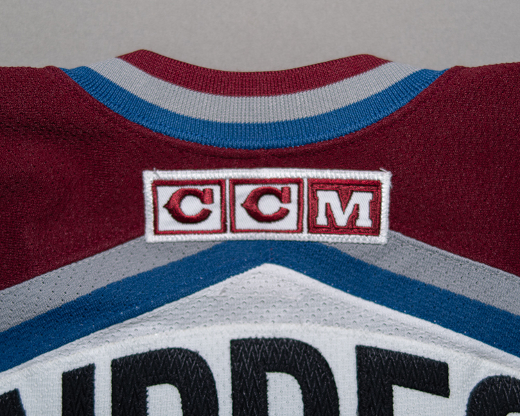 Colorado Avalanche 2001-2002 game worn tagging Colorado Avalanche 2001-2002 game worn tagging