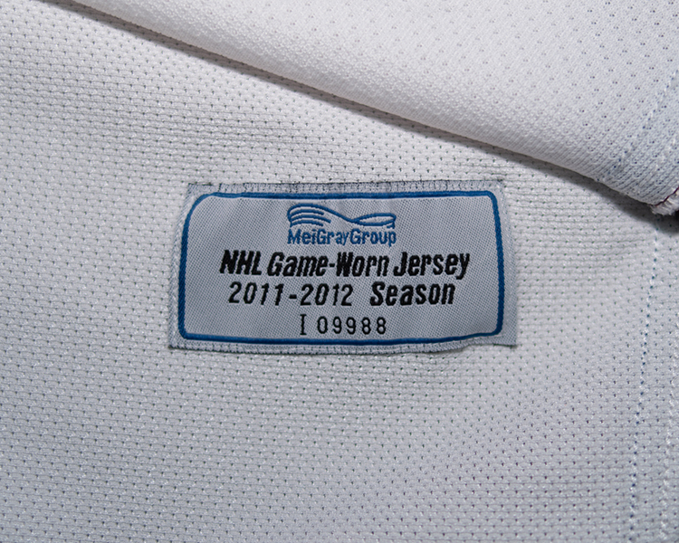Colorado Avalanche 2011-2012 game worn tagging Colorado Avalanche 2011-2012 game worn tagging