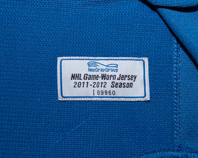 Colorado Avalanche 2011-2012 game worn tagging Colorado Avalanche 2011-2012 game worn tagging