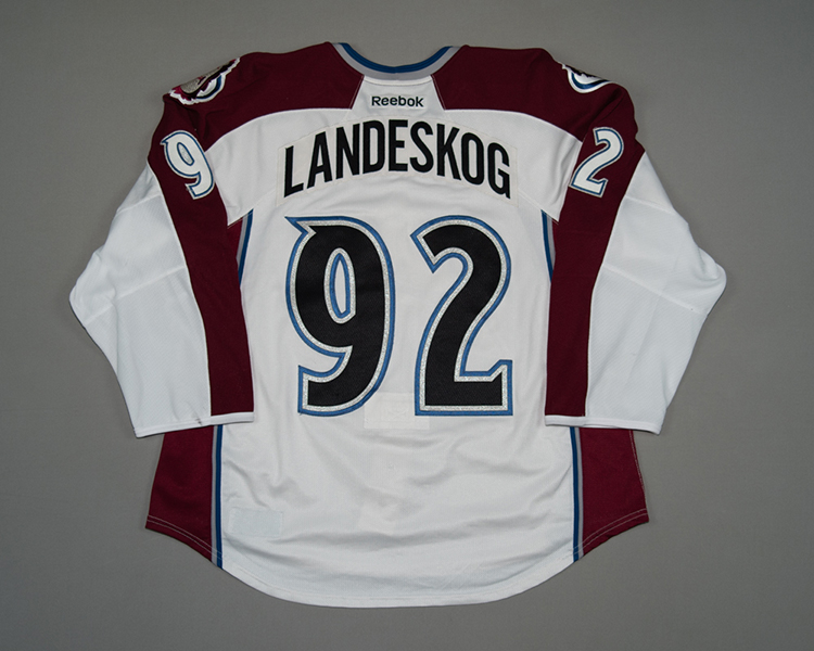 Colorado Avalanche game worn Gabriel Landeskog jersey Colorado Avalanche game worn Gabriel Landeskog jersey