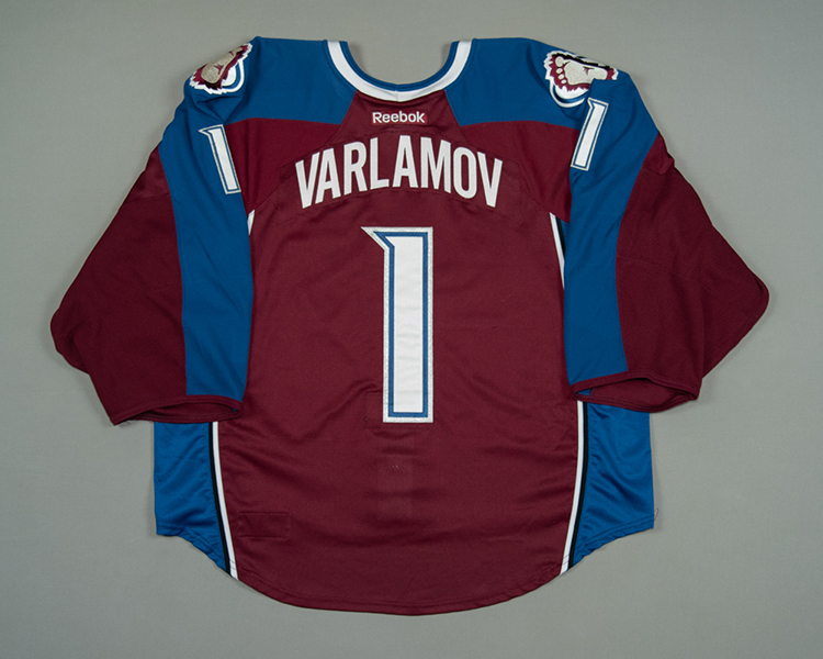 Colorado Avalanche game worn Semyon Varlamov jersey Colorado Avalanche game worn Semyon Varlamov jersey