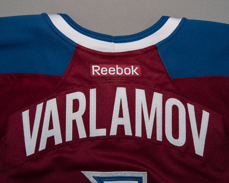 Colorado Avalanche 2012-2013 game worn tagging Colorado Avalanche 2012-2013 game worn tagging
