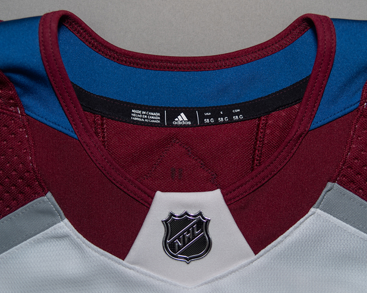 Colorado Avalanche 2017-2018 game worn tagging Colorado Avalanche 2017-2018 game worn tagging