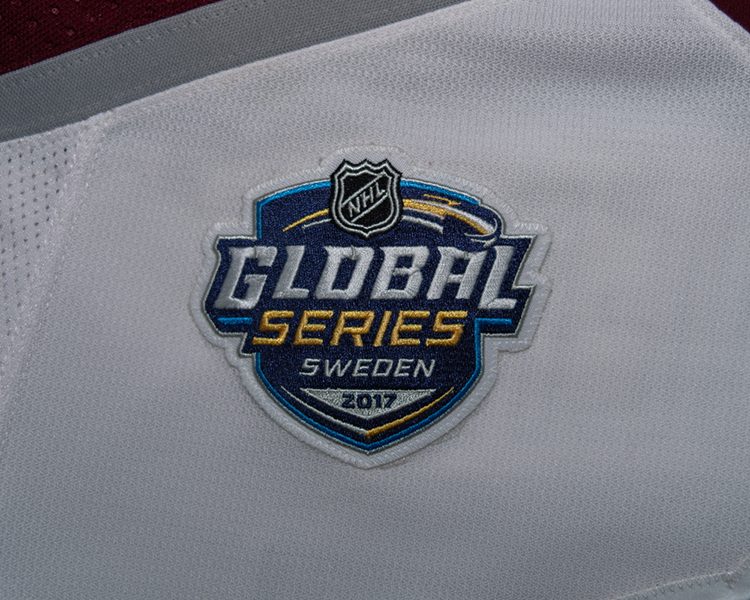 Colorado Avalanche 2017-2018 game worn tagging Colorado Avalanche 2017-2018 game worn tagging