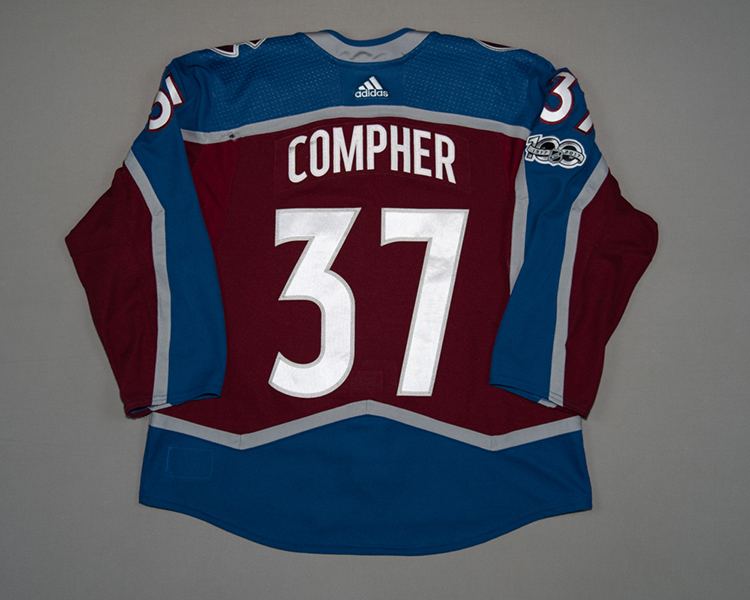Colorado Avalanche game worn J.T. Compher jersey Colorado Avalanche game worn J.T. Compher jersey