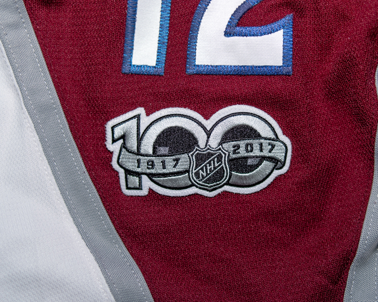Colorado Avalanche 2017-2018 game worn tagging Colorado Avalanche 2017-2018 game worn tagging
