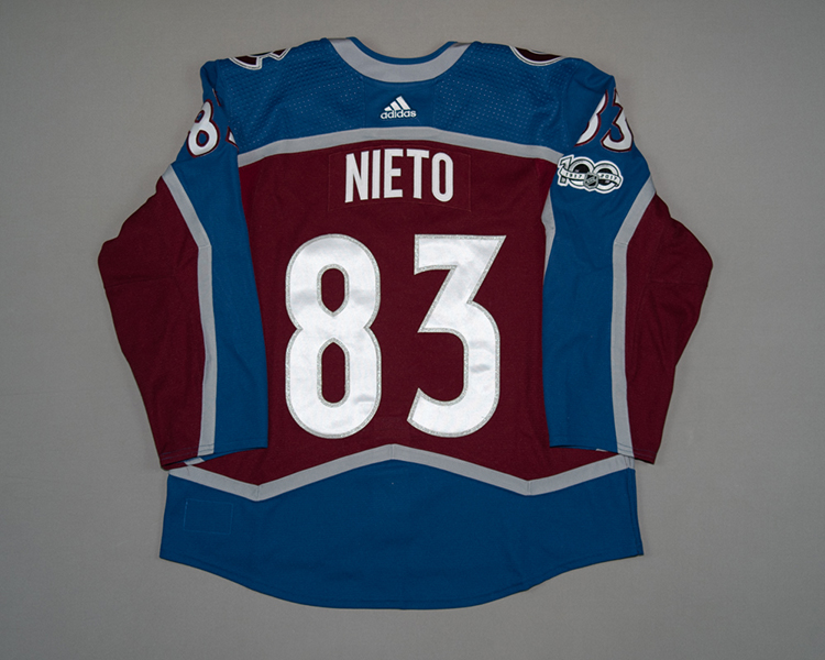 Colorado Avalanche game worn Matt Nieto jersey Colorado Avalanche game worn Matt Nieto jersey
