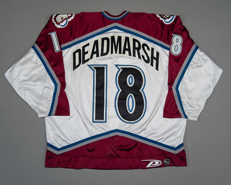 Colorado Avalanche game worn Adam Deadmarsh jersey Colorado Avalanche game worn Adam Deadmarsh jersey