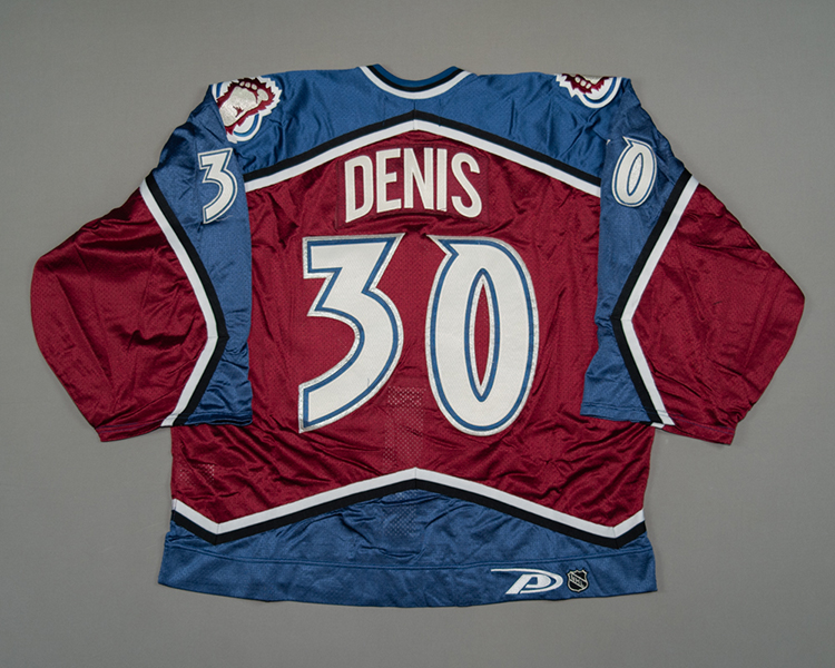 Colorado Avalanche game worn Marc Denis jersey Colorado Avalanche game worn Marc Denis jersey